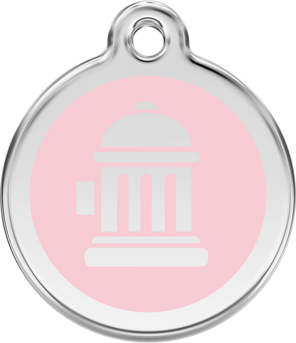Pet Identification Tag | Fire Hydrant - light pink