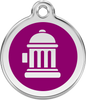 Pet Identification Tag | Fire Hydrant - purple