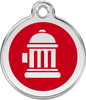 Pet Identification Tag | Fire Hydrant - red