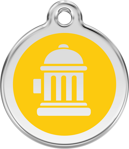 Pet Identification Tag | Fire Hydrant - yellow