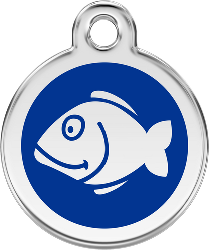 Pet Identification Tag | Fish - blue