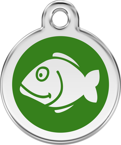 Pet Identification Tag | Fish - green