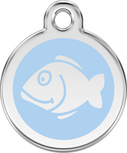 Pet Identification Tag | Fish - light blue