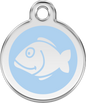 Pet Identification Tag | Fish - light blue