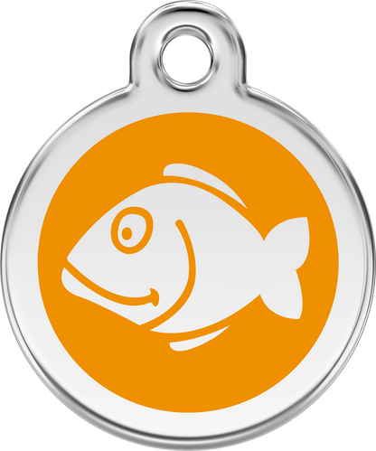 Pet Identification Tag | Fish - orange