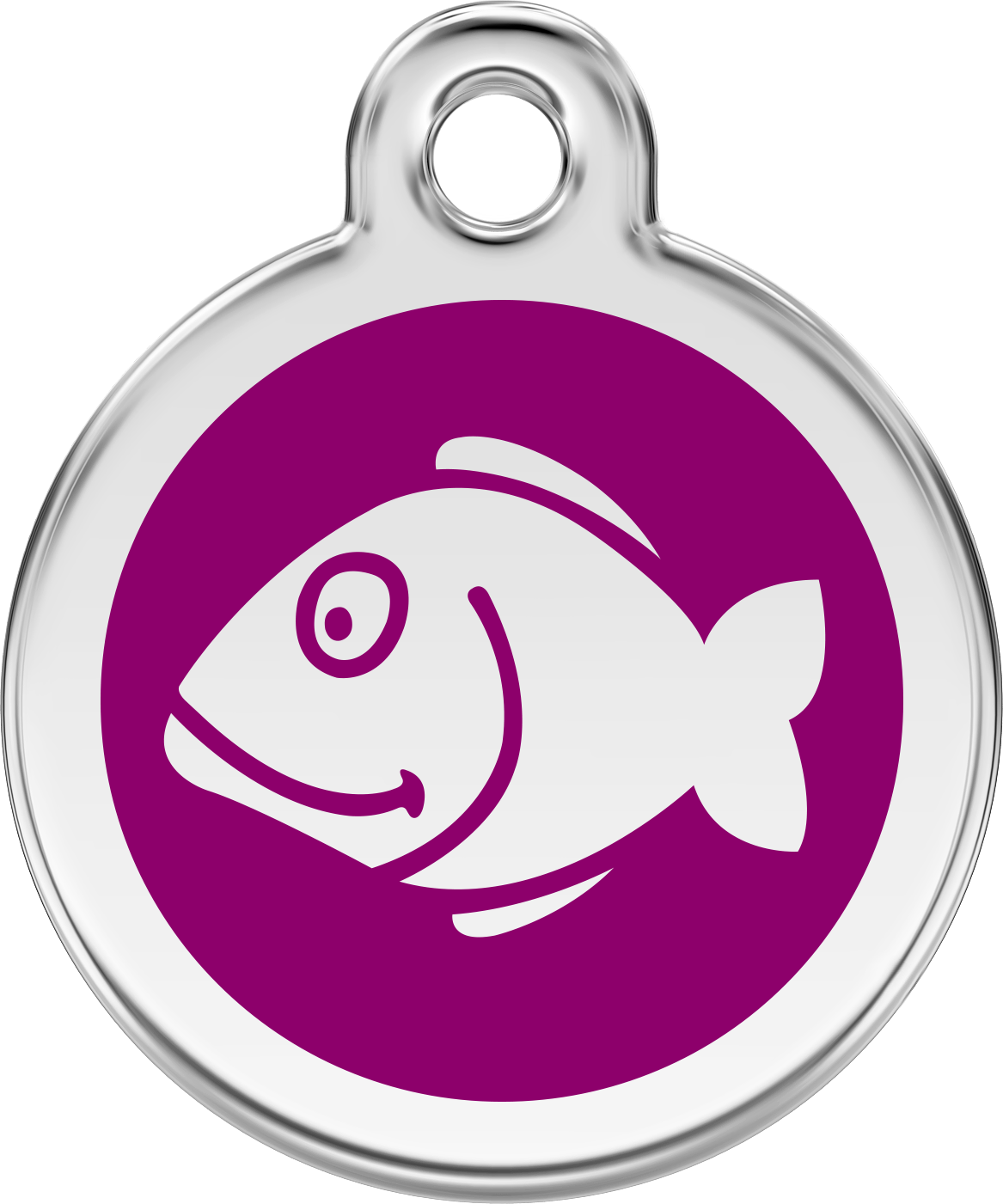 Pet Identification Tag | Fish - purple