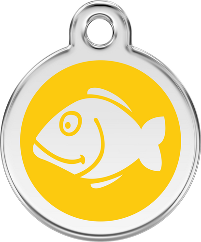 Pet Identification Tag | Fish - yellow