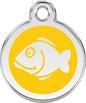 Pet Identification Tag | Fish - yellow
