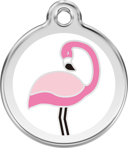 Pet Identification Tag | Flamingo - pink