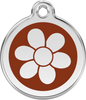 Pet Identification Tag | Flower - brown