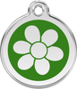 Pet Identification Tag | Flower - green