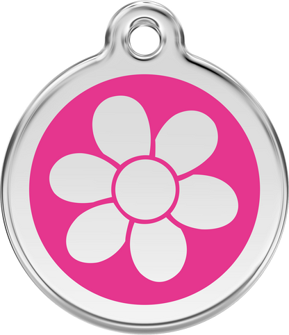 Pet Identification Tag | Flower - pink