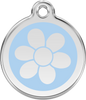 Pet Identification Tag | Flower - light blue