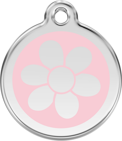 Pet Identification Tag | Flower - light pink