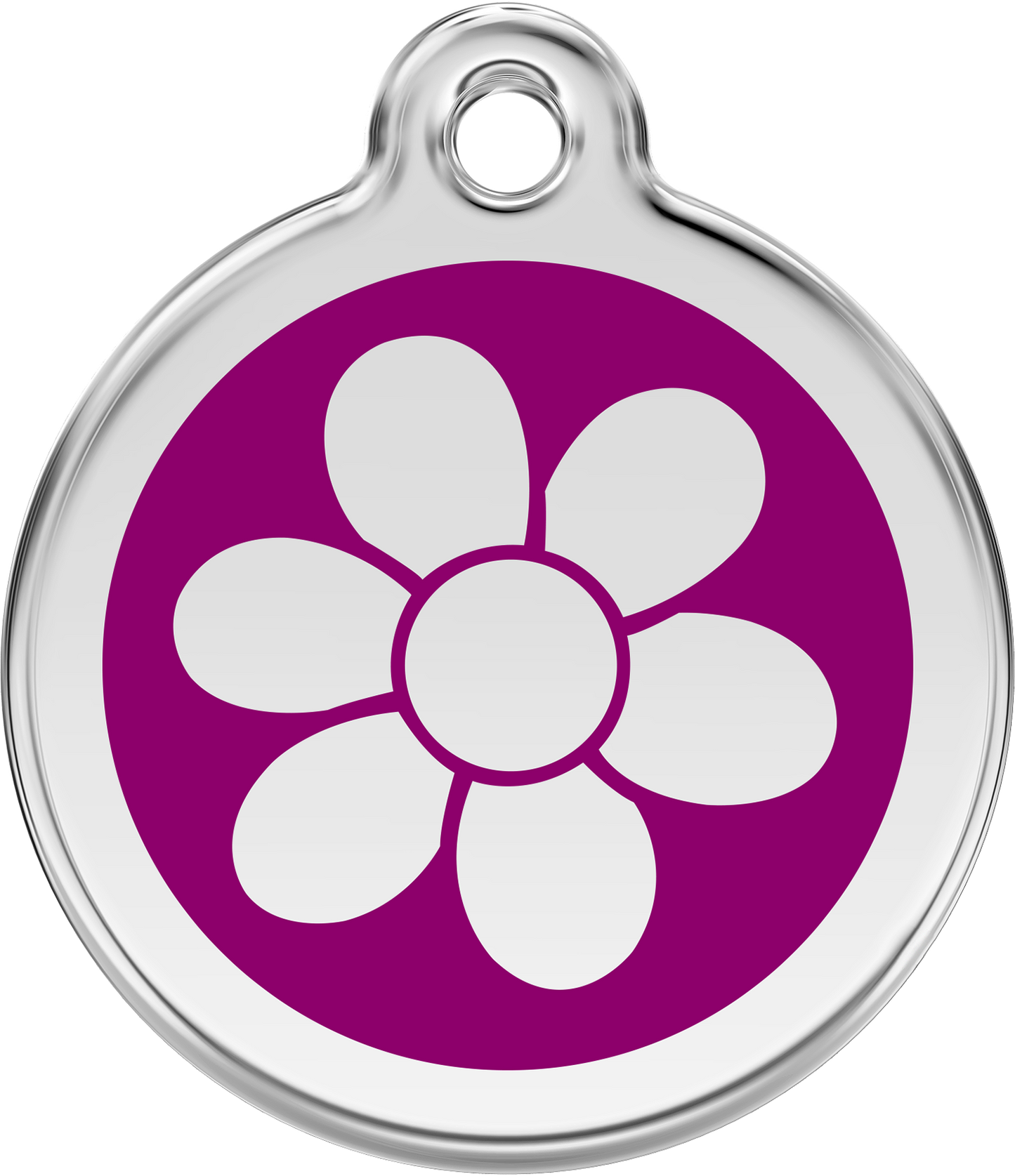Pet Identification Tag | Flower - purple