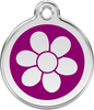 Pet Identification Tag | Flower - purple