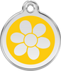 Pet Identification Tag | Flower - yellow