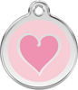 Pet Identification Tag | Love Heart - pink