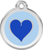 Pet Identification Tag | Love Heart - blue