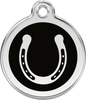 Pet Identification Tag | Horseshoe - black