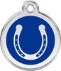 Pet Identification Tag | Horseshoe - blue