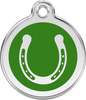 Pet Identification Tag | Horseshoe - green