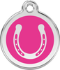 Pet Identification Tag | Horseshoe - pink
