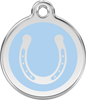 Pet Identification Tag | Horseshoe - light blue