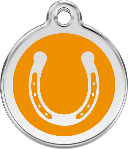 Pet Identification Tag | Horseshoe - orange