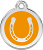 Pet Identification Tag | Horseshoe - orange