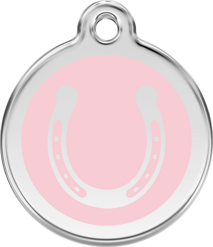 Pet Identification Tag | Horseshoe - light pink
