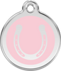 Pet Identification Tag | Horseshoe - light pink