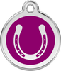 Pet Identification Tag | Horseshoe - purple