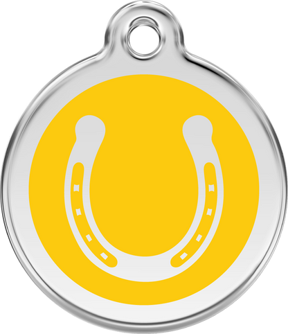 Pet Identification Tag | Horseshoe - yellow