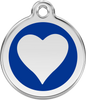 Pet Identification Tag | Heart - blue