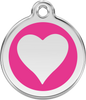 Pet Identification Tag | Heart - pink