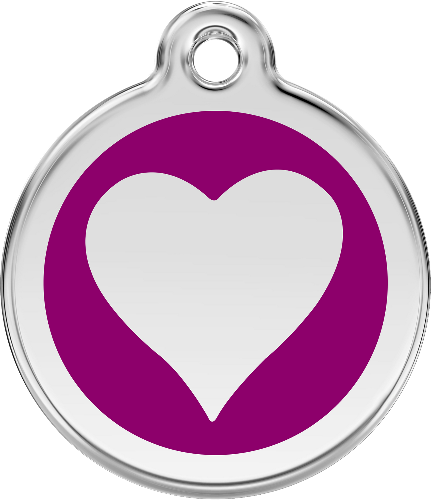Pet Identification Tag | Heart - purple