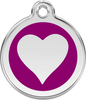 Pet Identification Tag | Heart - purple