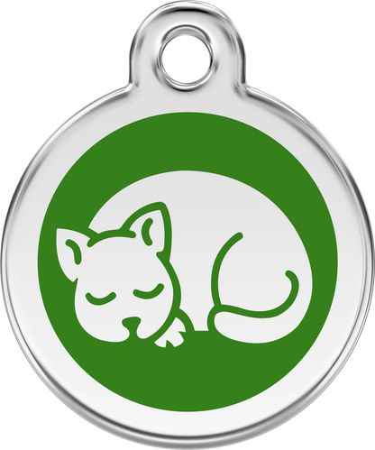 Pet Identification Tag | Kitten - green