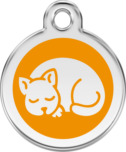 Pet Identification Tag | Kitten - orange