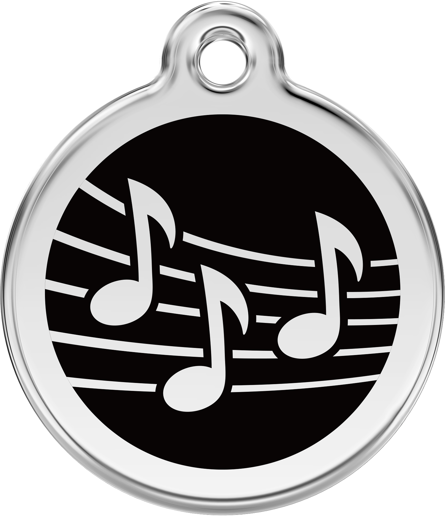 Pet Identification Tag | Music - black