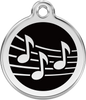Pet Identification Tag | Music - black