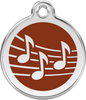 Pet Identification Tag | Music - brown