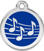 Pet Identification Tag | Music - blue