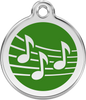 Pet Identification Tag | Music - green
