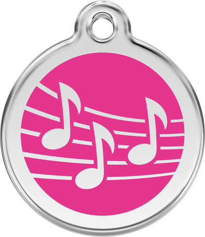 Pet Identification Tag | Music - pink