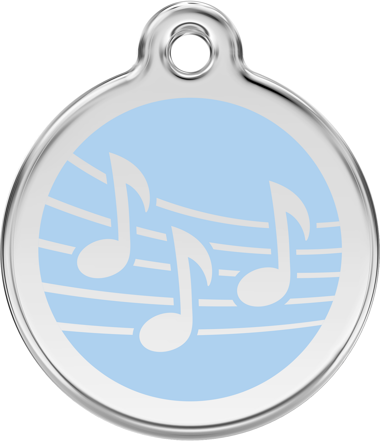 Pet Identification Tag | Music - light blue