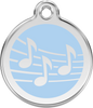 Pet Identification Tag | Music - light blue