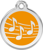 Pet Identification Tag | Music - orange