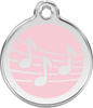 Pet Identification Tag | Music - light pink